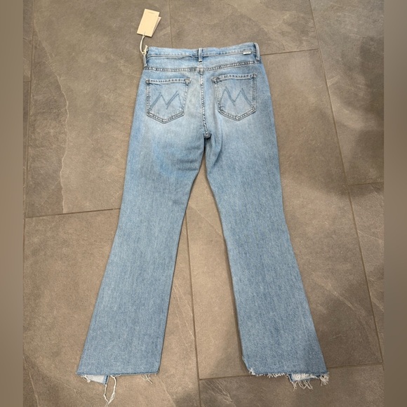 NWT Mother The Insider Crop Pointy Fray Bootcut high waisted Denim jeans size 27 - Picture 8 of 10